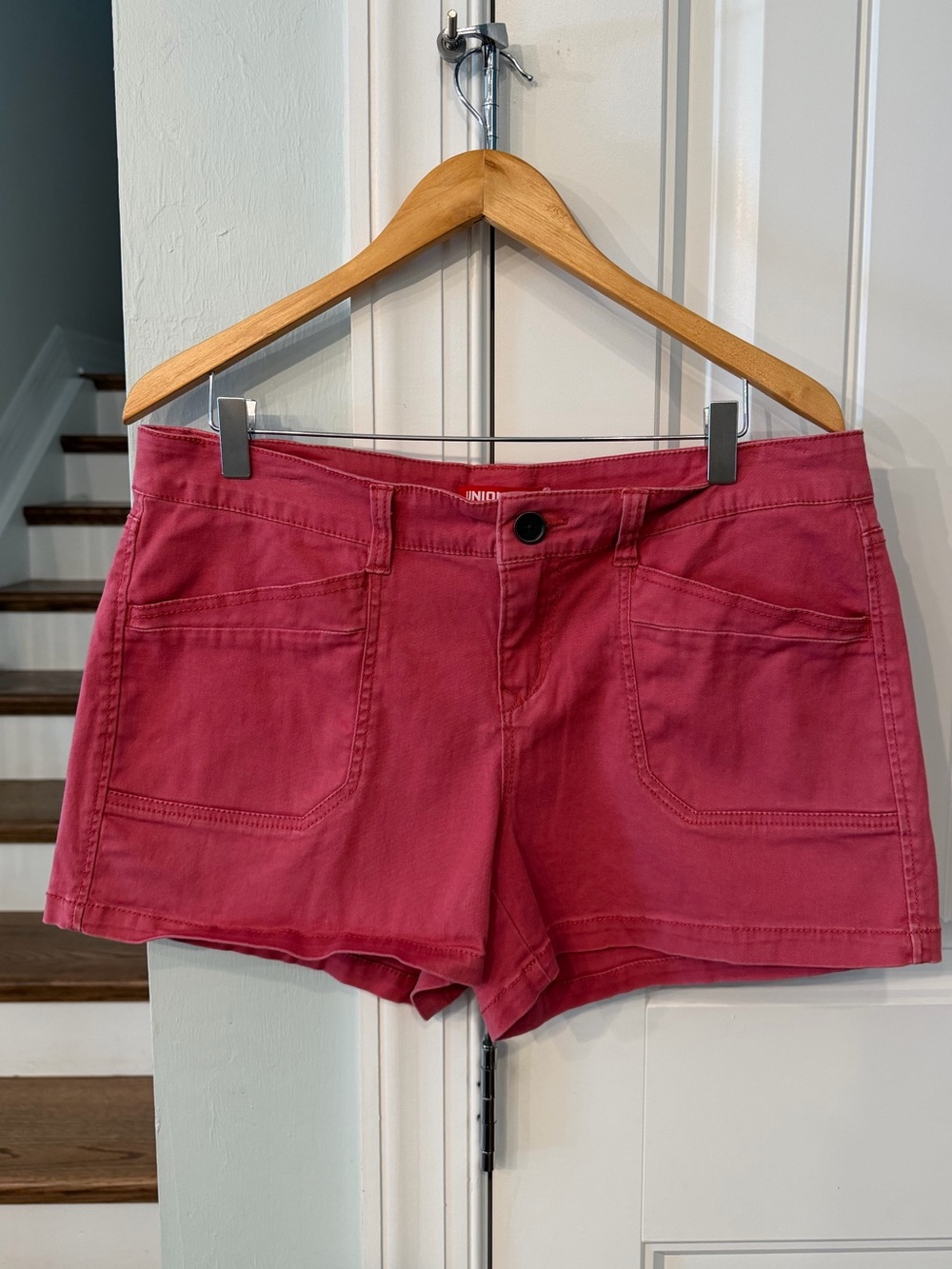 Y2K Unionbay Reddish Pink Utility Shorts Women’s Size 13 31W Stretch